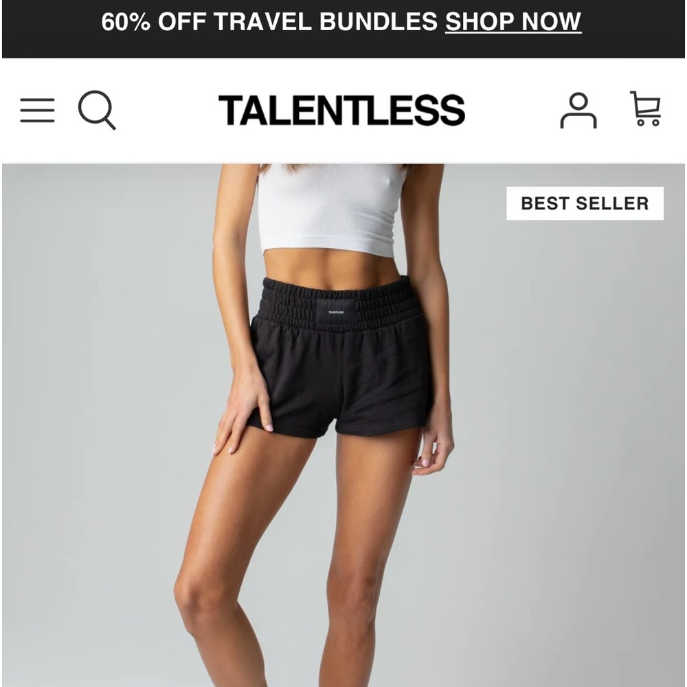 Black “Talentless” Boxer shorts, size medium